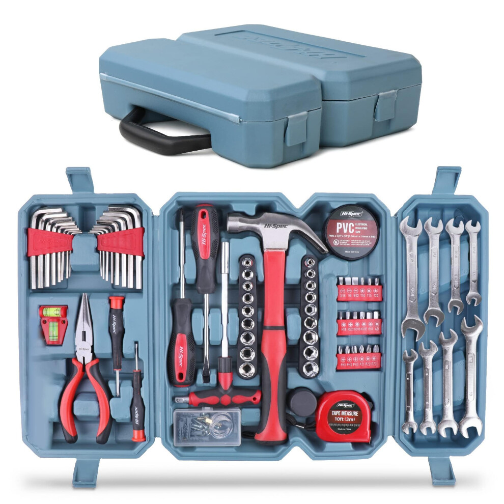 73 Piece Complete Household Tool Box - Essential Tool Kit With Hand Tools For Mechanic, Home, Office Repairs & General Maintenance 6945583100294
