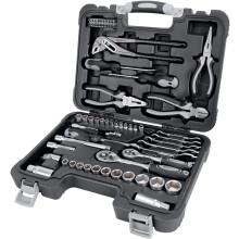 Household Tool Set, 65 Piece, Black