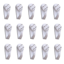 20Pcs Plastic Picture Hooks for Hard Wall Picture Hanging Kit Non-Trace Drywall Picture Nail Hook White Picture Hanger Set (4cm)