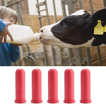 5Pcs Calf Feeding Bottle Nipples, 10cm Soft Rubber Calf Milk Bottle Teats Livestock Farm Animal Feeding Supplies
