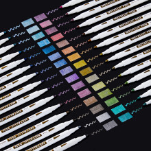 Marcatori metalici Shuttle Art 30 de culori Markere metalice pentru vopsea cu 1 carte de colorat cu vrf fin pentru carte de bricolaj, caligrafie