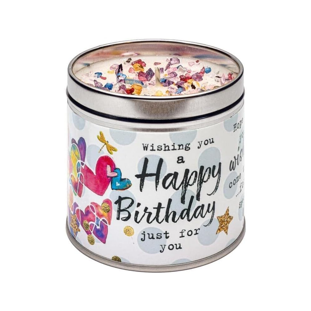Best Kept Secrets Happy Birthday Tin Candle