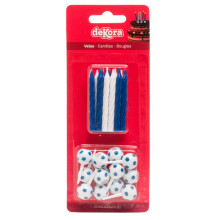 - Set of Football Birthday Candles for Children's Cakes - Pack of 12 Candles Decorative Birthday Candle