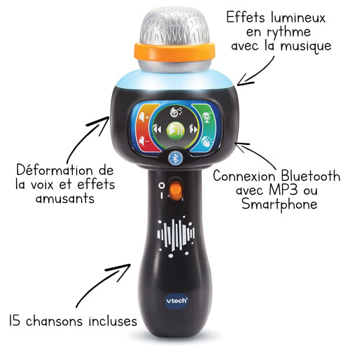 VTech Mikrofon für Kinder - VTECH - Super Micro Magic'Fun - Bluetooth und Soundeffekte 1