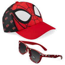 Baseball Cap for Boys Breathable Boys Hat Summer Accessories One Size Adjustable Strap Spiderman Avengers Gifts for Boys (Red/Black)