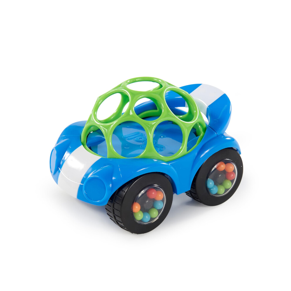 Photos - Other Toys Bright Starts Oball Rattle & Roll Sports Race Car Toy Push and Go Vehicle, Easy Grasp, Ages 3 Months +, Blue 