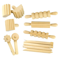 Anthony Peters AP/736/WDTN Wooden Dough Tool Set 12 Pieces, for 3 years and above