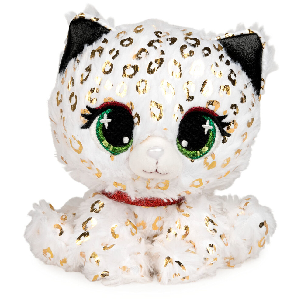 Gund Official, P.lushes Cute Designer Fashion Collectable Pets 24Kt Carti Snow Leopard Premium Stylish Stuffed Animal Soft Plush, Gold Metallic, 15.2Cm