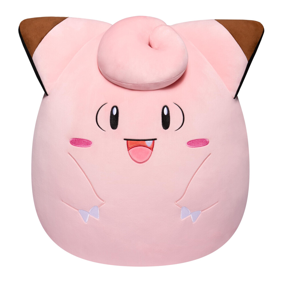 Squishmallows Pokémon 14-Inch Clefairy Plush - Add Clefairy To Your Squad, Ultrasoft Stuffed Animal Medium Plush