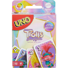 Mattel Games UNO Trolls 3: Band Together Kartenspiel für Kinder, Erwachsene & Spielabende