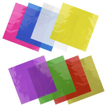 120Pcs Colored Cellophane Sheets, 7.5x7.5 Inch Colored Cellophane Wrap for Candy, Colored Transparency Sheets for food, DIY Arts Crafts Decoration (8