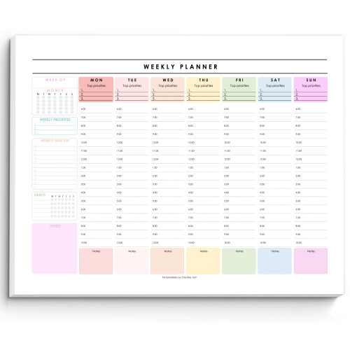 Ink+Volt Today Organizer Pad - Undated Hourly Daily Planner, 5.75x8.5in, 50 Sheets, Made In USA - View #7