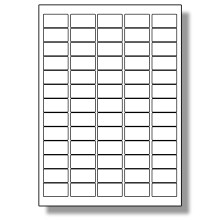Label Planet 65 Per Page/Sheet, 5 Sheets (325 Sticky Labels), White Blank Matt Self-Adhesive A4 Address Shipping Stickers, for Laser or Inkjet