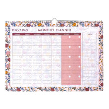 Pukka Pad, Bloom Monthly Wall Planner – 12 Sheets of 100GSM Paper for a Full Year of Daily Activities and Appointments – Top Wirebound with Loop ?