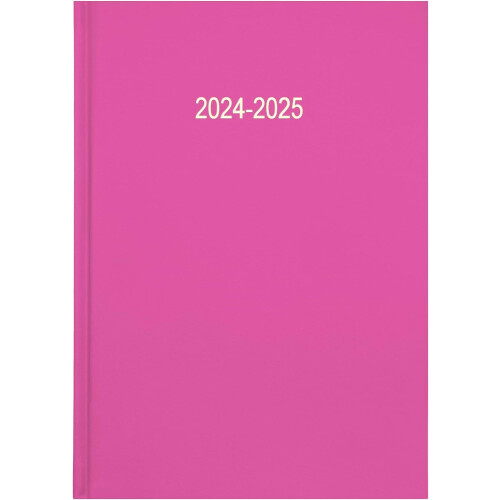 2024-25 A5 Page Per Day Academic/Mid-year Diary - Pink