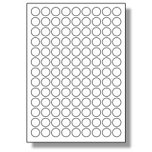 Label Planet 117 Per Page/Sheet, 5 Sheets (585 Sticky ROUND Labels), Circular White Blank Matt Plain A4 Circle Stickers, for Laser/Copier or Inkjet