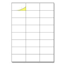 24 per sheet, 25 sheets, A4 White Sticker Labels, Laser/Inkjet Printing - 70 x 36mm