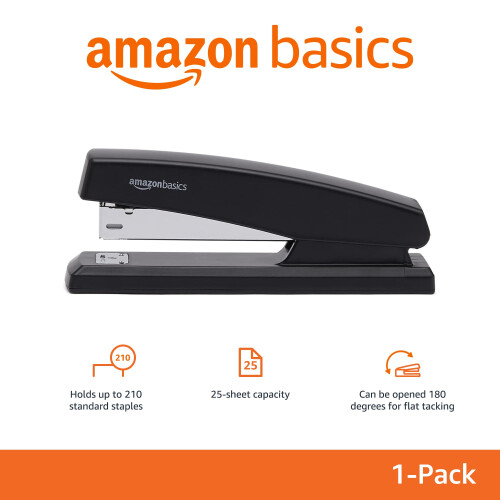 Amazon Stapler with 1000 Staples Black 1
