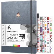 Clever Fox Planner PRO 2. Auflage  Undatierter wchentlicher Agendaplaner zum Setzen von Zielen, Aufgaben und Zeitmanagement  ??Lebensplaner mit To