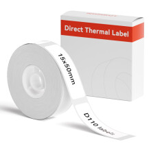 Thermal Labels 0.59" x 1.97" (15 * 50mm) Printer Sticker Paper with Self-Adhesive for D11/D110/D101/H1S,1 Roll of 130