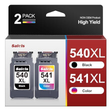 Salols PG-540XL CL-541XL Ink Cartridges Twin Pack (Black & Colour) for Canon Pixma TS5150/TS5151 and MG3550/MG3600/MG3650