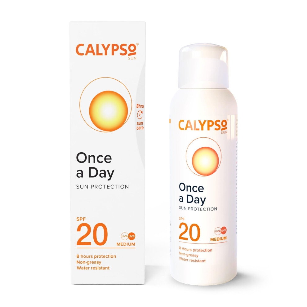 Once A Day Sun Protection Lotion SPF20 | 8 Hours Sun Protection | Non Greasy | Superior 4 Start UVA Rating - 200 ml CALC20L