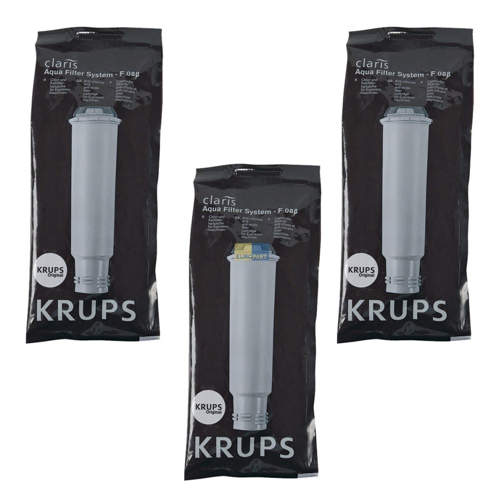 Krups Claris F088 Filter Cartridge, Pack Of 3