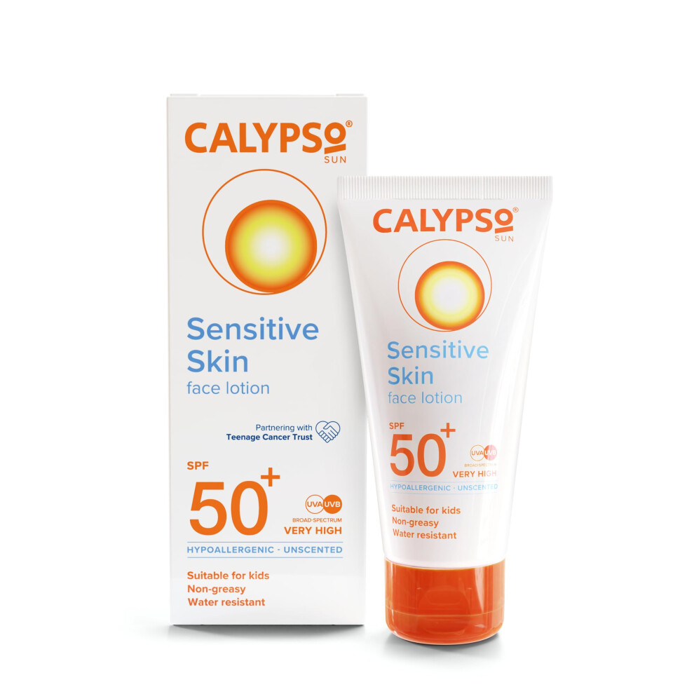 Sensitive Skin Face Sun Lotion | SPF 50+, Very High Protection, Hypoallergenic Sunscreen, Suitable for Kids, Water Resistant, 50ml