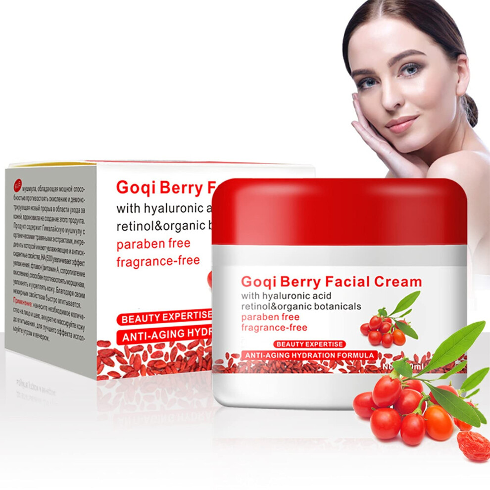 Goji Berry Face Cream, Goji Berries Anti-Aging Antioxidant Face Moisturizer Revitalizing Anti Wrinkle Cream, The Best Anti Aging Cream to Reduce