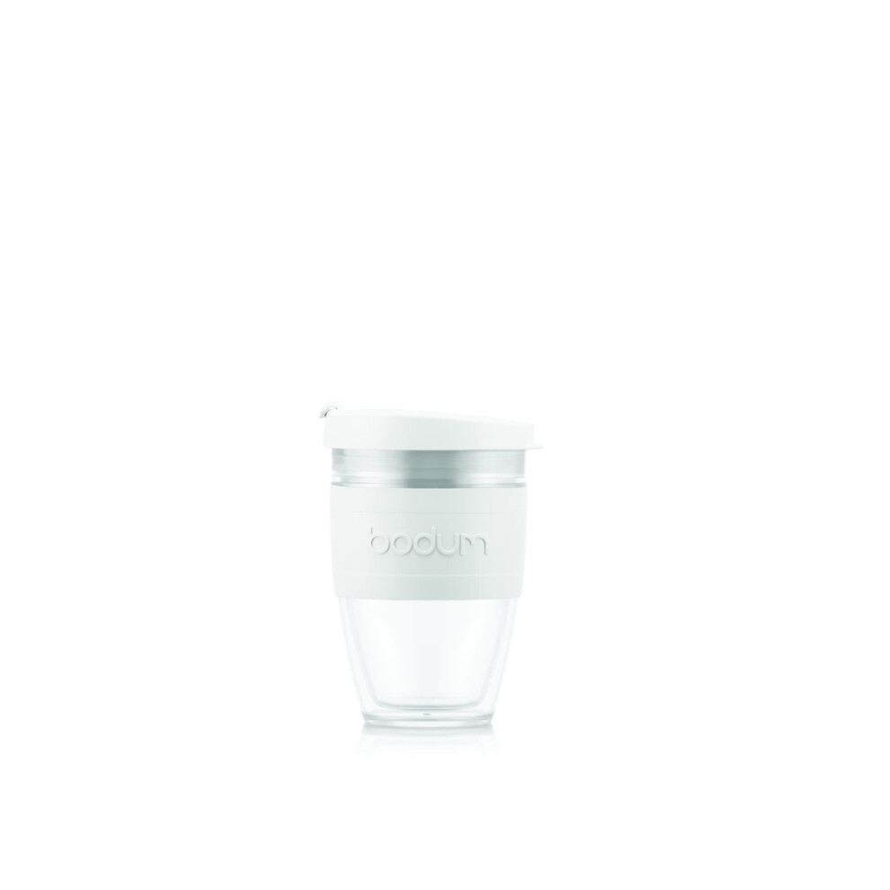 Bodum Joycup 11889-913S Double-Walled Travel Mug With Screw Lid 0.25 L Plastic, Off White