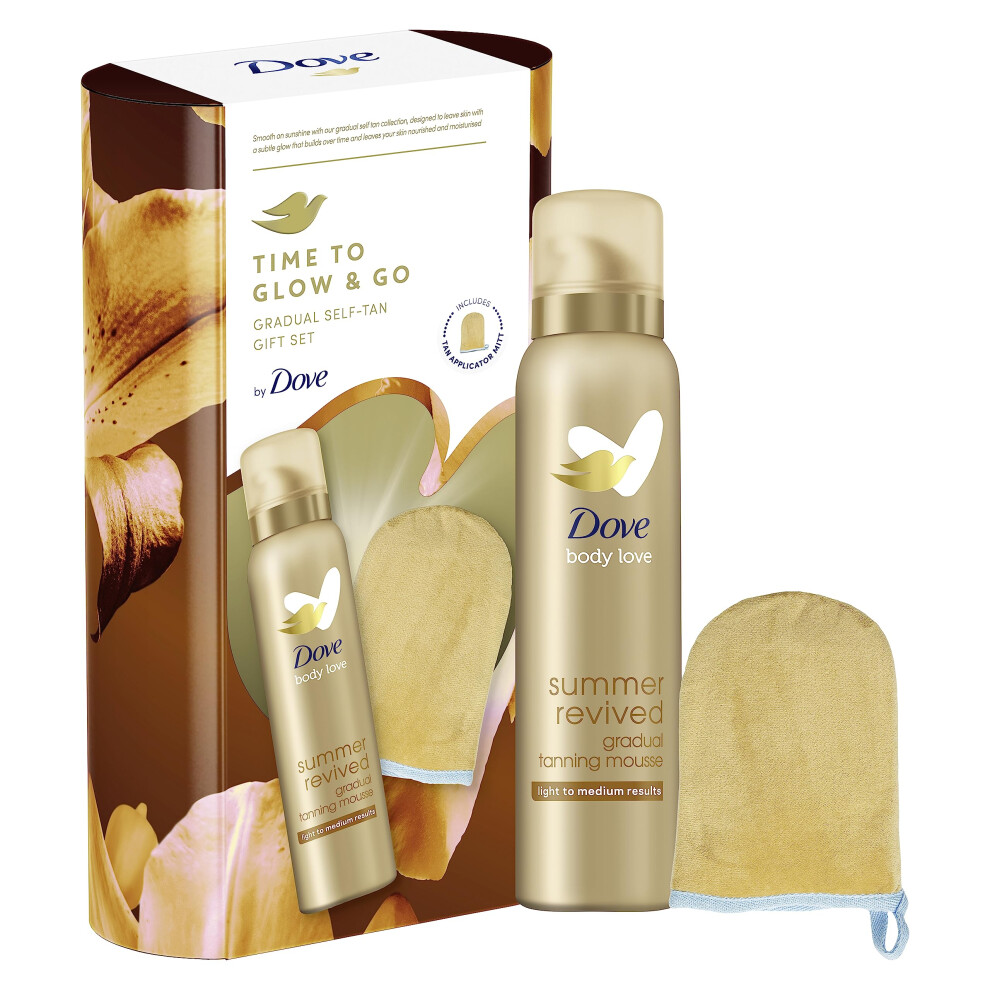 Time to Glow and Go Gradual Self-Tan Gift Set with a tan applicator mitt perfect gifts for her 1 piece