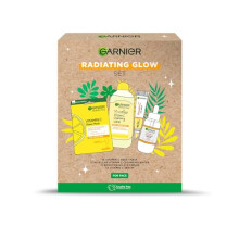 Garnier's Radiating Glow Gift Set for Face, with Vitamin C Serum, Face Mask, Micellar Cleansing Water & Eye Cream, Approved by Cruelty Free