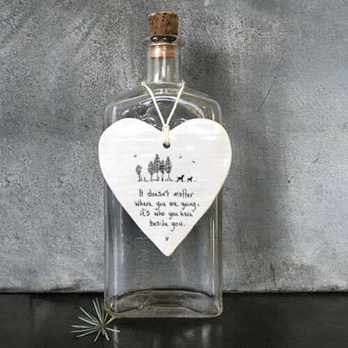 East of India Hanging Heart Gift It doesn't matter where you are going 2