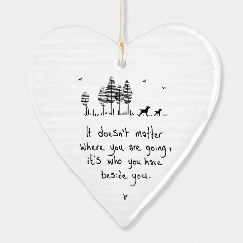 East of India Hanging Heart Gift It doesn't matter where you are going