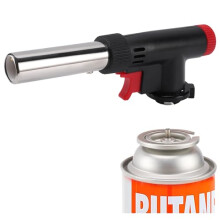 Blow Torch, Professional Kitchen Butane Torch, Chef Cooking Torch Adjustable Flame, for Creme Brulee, BBQ, Baking, Camping(Butane Gas Not Included)