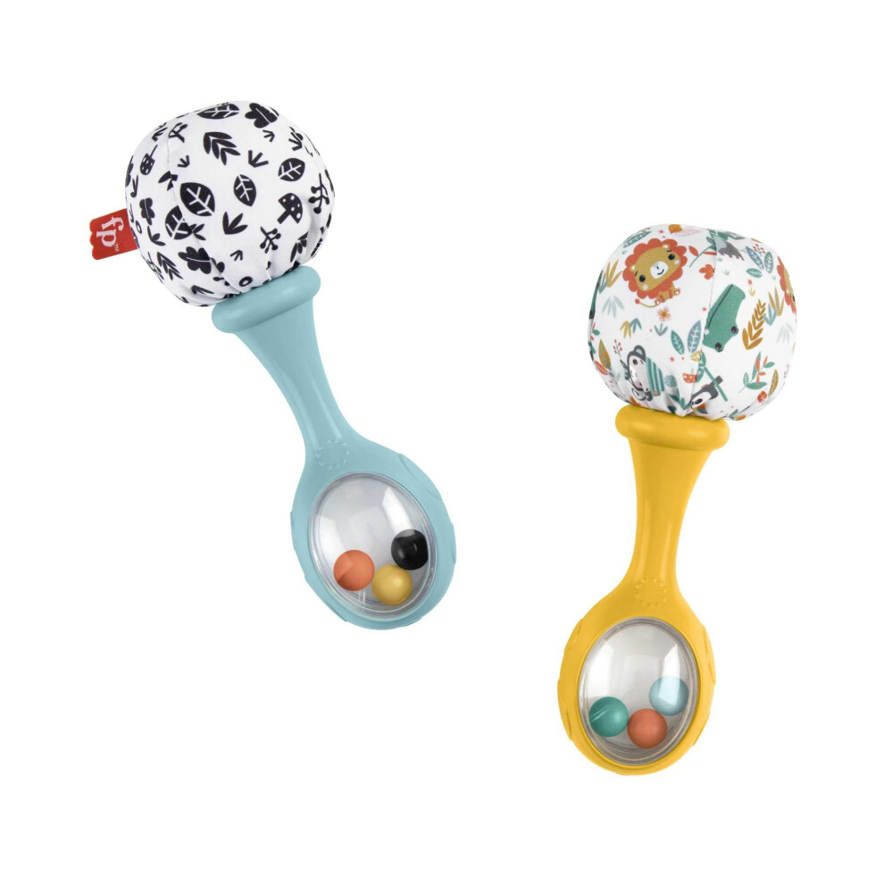 Rattle ân Rock Maracas baby rattle sensory toys for newborn babies ages 3 months and older, HMF34