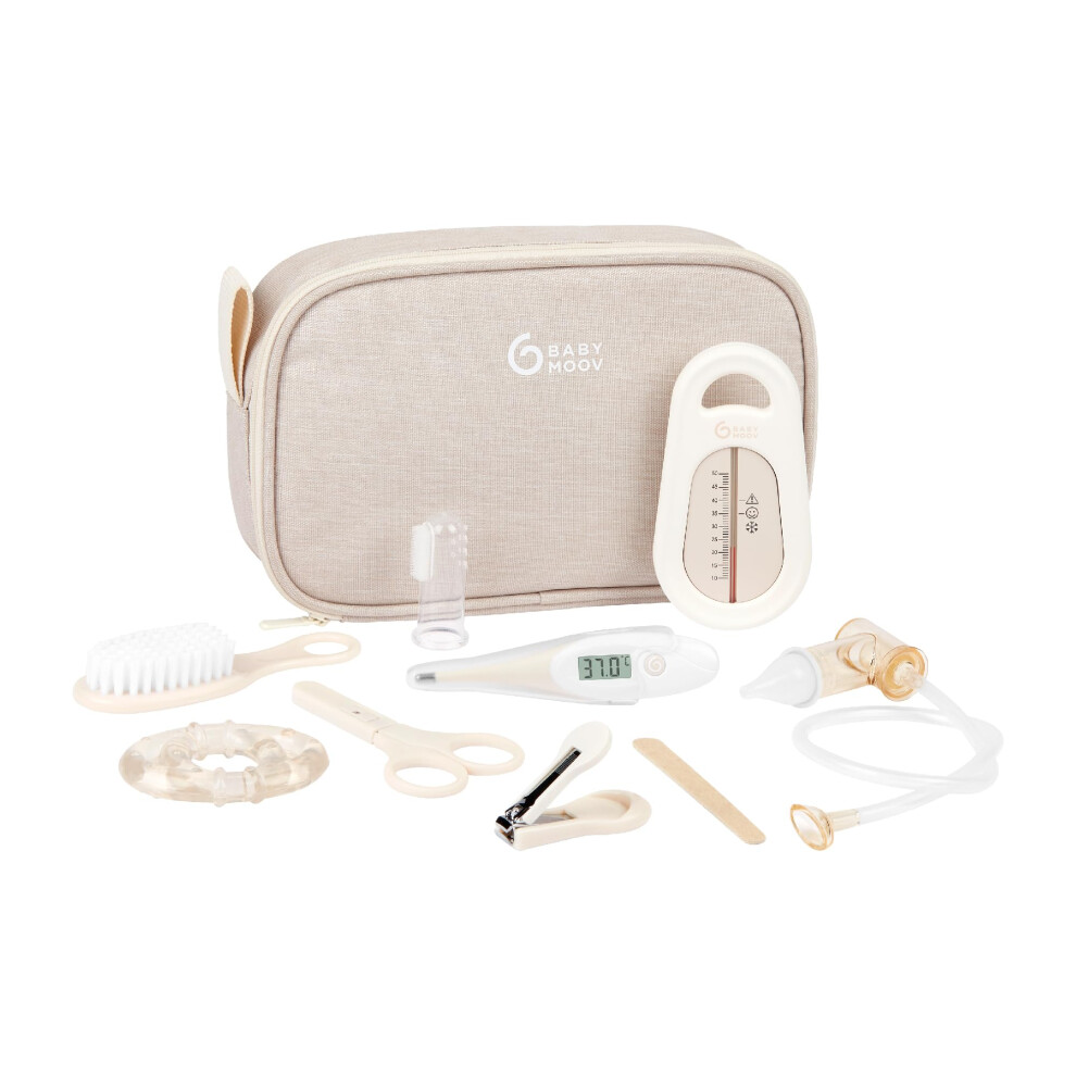 Baby Grooming Kit, Baby Nail kit, Baby Healthcare kit, 9 Baby Essentials for Newborn, Sand