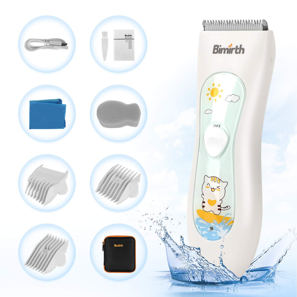 Baby Hair Clipper, Silent Hair Clippers For Children, Quiet Kids Hair Trimmer, Cordless Toddler Haircut Machine In Bag For Easy Storage, Usb Bimirth