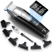 Hair Clippers for Men, 4-Speed Beard Trimmer Men Professional Hair Cutting kit, LED Display Cordless Hair Trimmer 0.2mm for Men & Kids, T-Blade