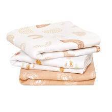 100% Cotton Muslin Musy Squares, Multi-use Baby Cloths for Girls & Boys, 70x70cm, Ideal Newborn & Infant Nursing Set, Perfect Shower Gifts, 3 Pack,