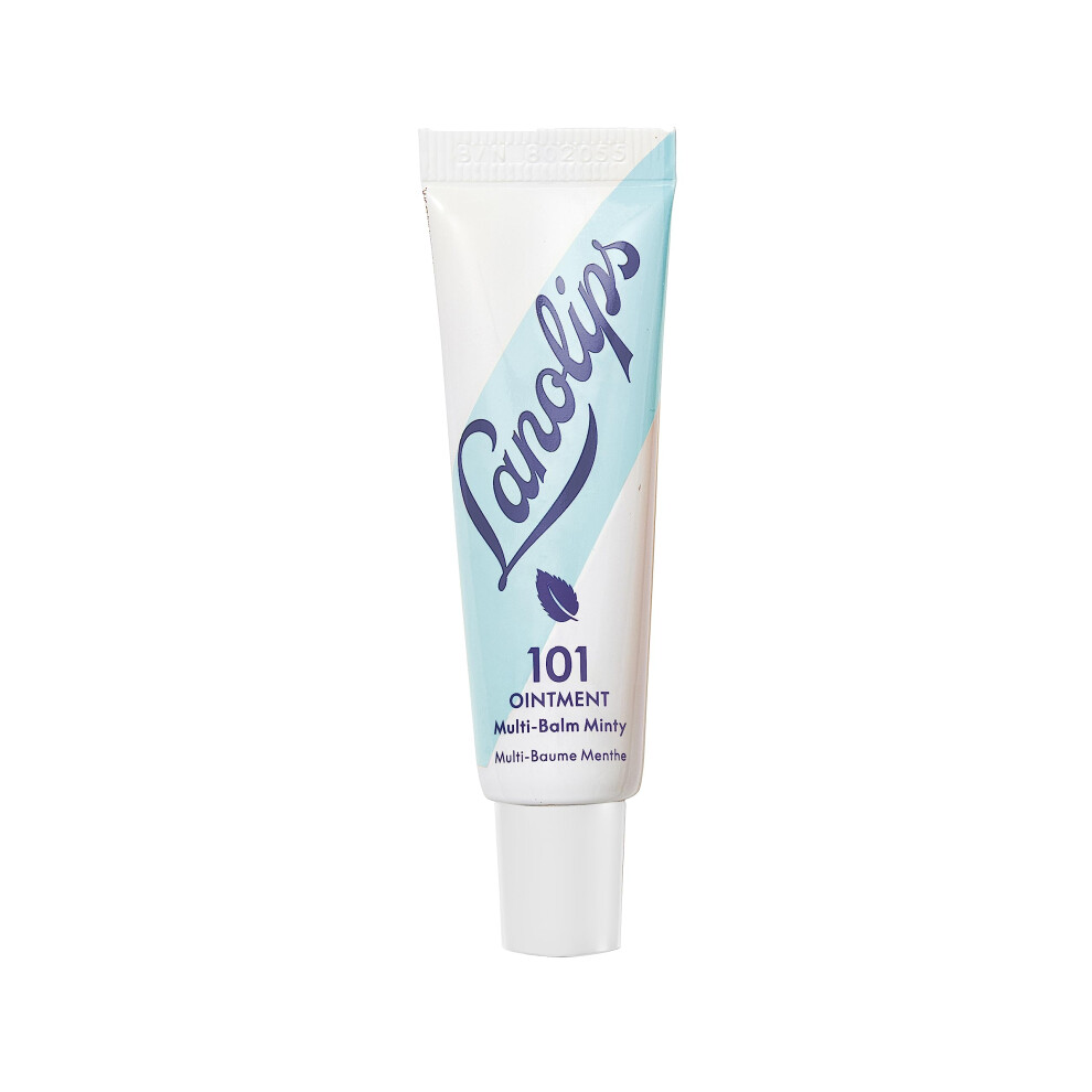 Lanolips 101 Ointment Multipurpose Superbalm Minty - Natural Healing Moisturizer With Lanolin - Restore + Repair Cracked Lips, Cuticles, Elbows + Dry Skin