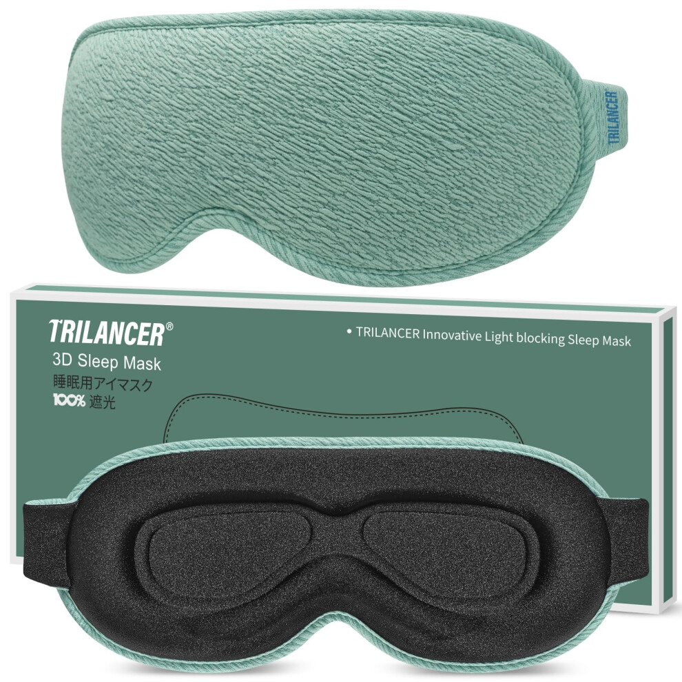Trilancer Light 2024 Innovative Sleep Mask For Men And Women, 3D 100% Blocking Design, Comfortable Eye Mask, Blackout Blindfold For Sleeping, Nap,