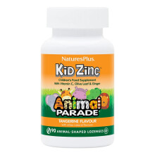 NaturesPlus, Animal Parade, Kid Zinc, Mandarine, 90 tierförmige Lutschtabletten