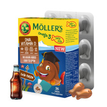 Moller's  | Omega 3 Jellies for Children | Cola | 36 Capsules