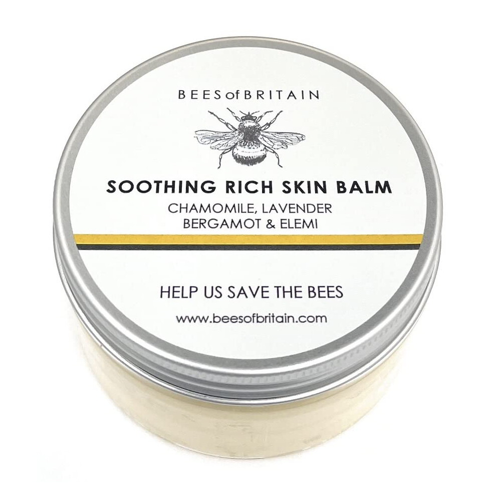Bees Of Britain 100% Natural Skin Balm - Shea, Cocoa Butter, Beeswax. Repairs, Soothes, Hydrates. We Donate 5% Of Our Profit To Save Bees + Pollinators. 100Ml
