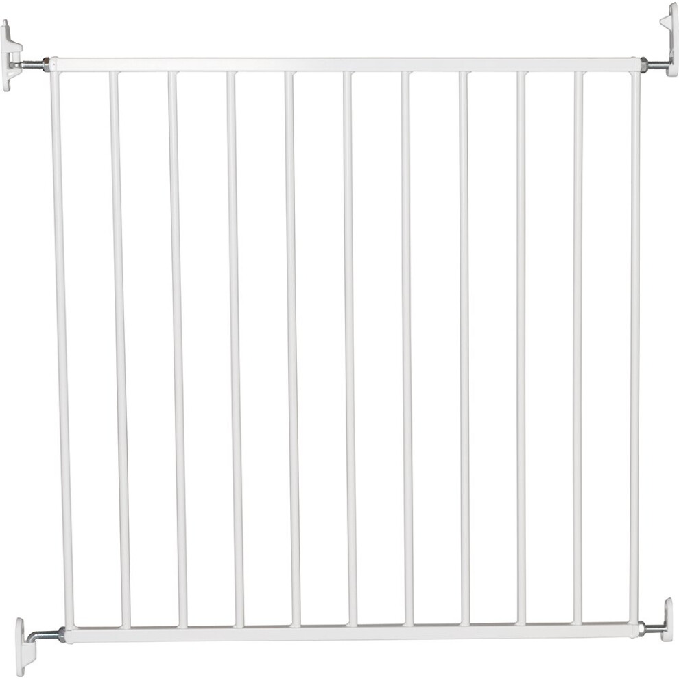 Babydan No Trip, Covers Openings Between 72-78.5 Cm/28.4-30.9 Inches, Basic Stair Gate/Baby Gate/Safety Gate, Metal, White, Made In Denmark - (Pet Gate/Dog