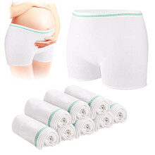Disposable Maternity Knickers, 8 Pcs High Waist High Elasticity Seamless Pants Disposable Pants for Maternity & Postpartum Use (UK, Alpha, L, Regular,