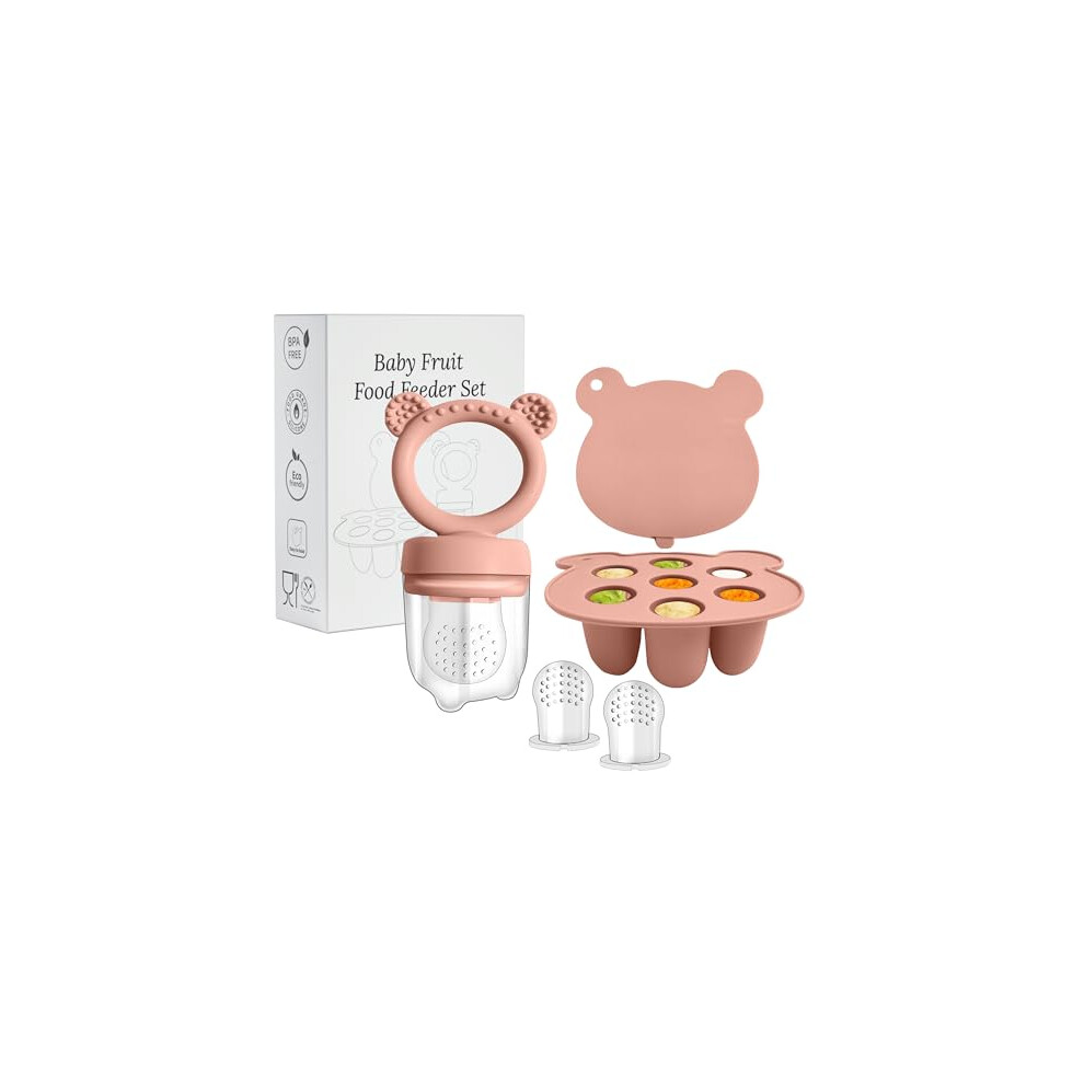 Baby Fruit Feeder - Silicone Fruit Feeder For Babies- Breastmilk Popsicle Freezer Molds For Baby Teething & Infant Self Feeding Wesweet