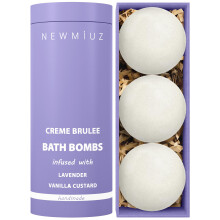 Creamy Lavender Vanilla Fizzing Bath Bomb Luxury Bath Gift Set - Sensitive Skin Formula for A Spa Relaxation Bath - Moisturizing Shea Butter - Stress