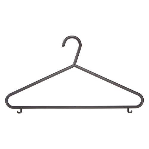 Amazon Plastic Hangers with Suit Trouser Bar and Lips, Black (50-Pack) 2
